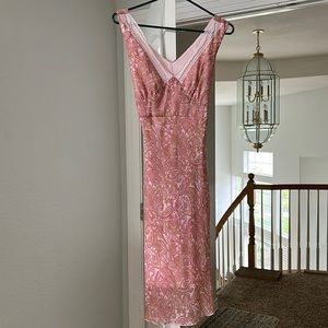 Super cute pink and tan dress size 6